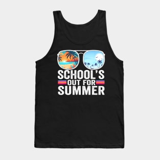 Schools Out For Summer Glasses  Of School Teacher Tank Top